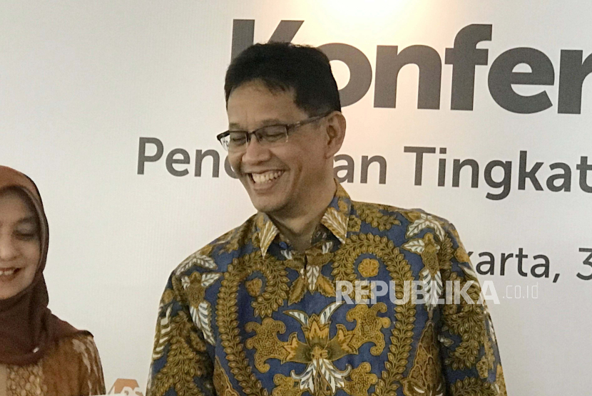 Ketua Dewan Komisioner Lembaga Penjamin Simpanan (LPS) Purbaya Yudhi Sadewa dalam konferensi pers tingkat bunga penjaminan (TBP), Selasa (30/1/2024). 