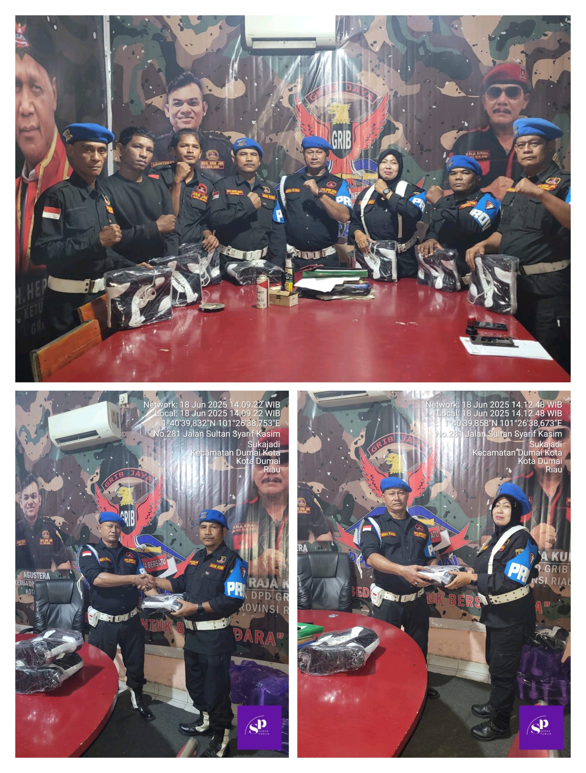 Penyerahan Sepatu Provost Jadi Simbol Keseriusan Komandan Indra Putra Membesarkan GRIB JAYA Kota Dumai