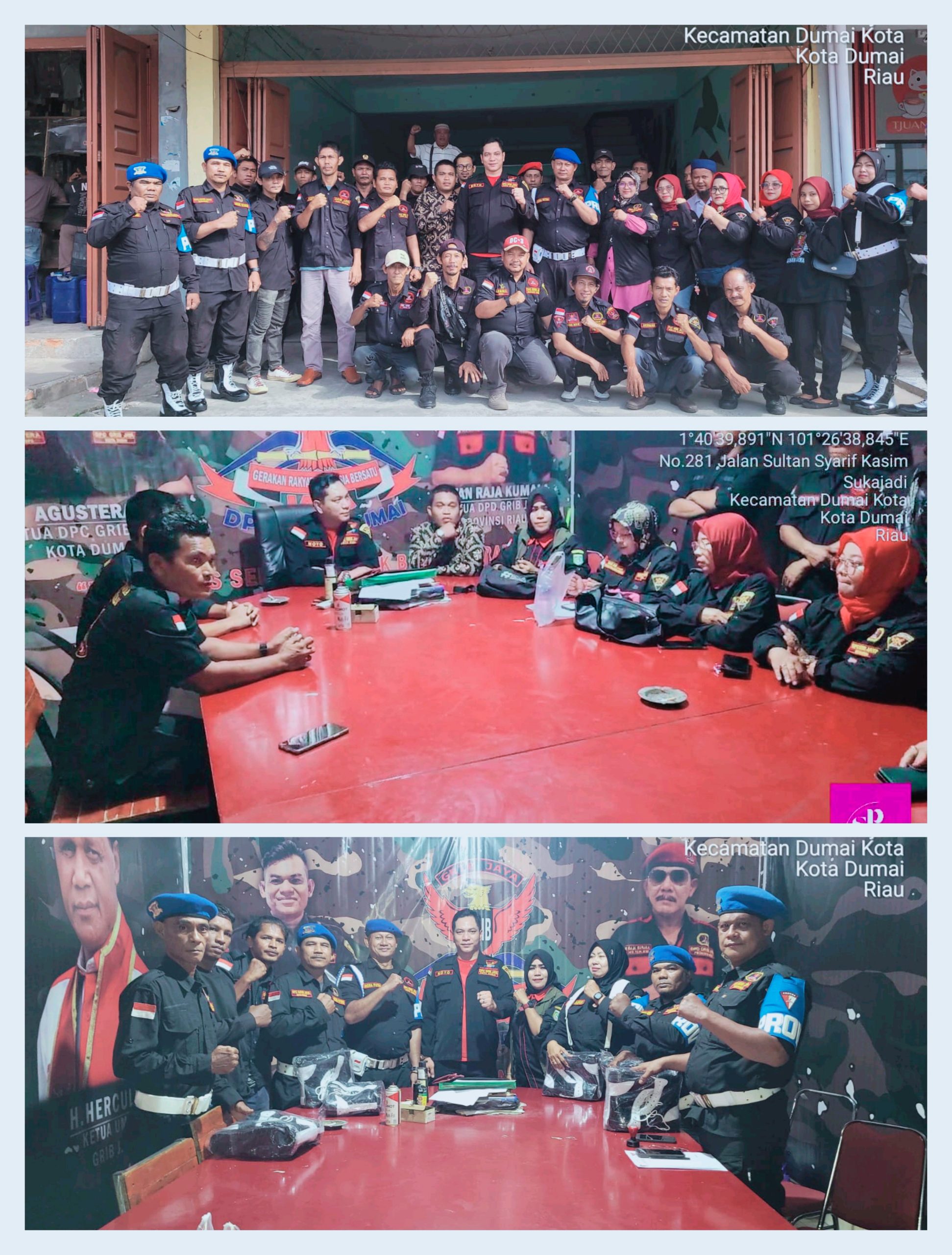 Jelang Pelantikan 29 Juni, Komandan Sakgas Restu Moyo Gelar Rapat Satgas GRIB Kota Dumai