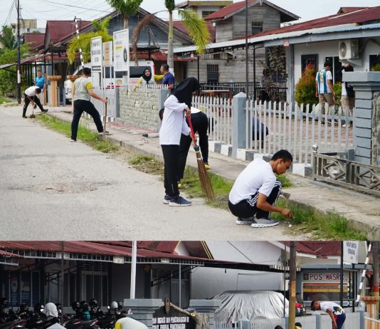 Ciptakan Lingkungan Nyaman, Rutan Dumai Gelar Kerja Bakti