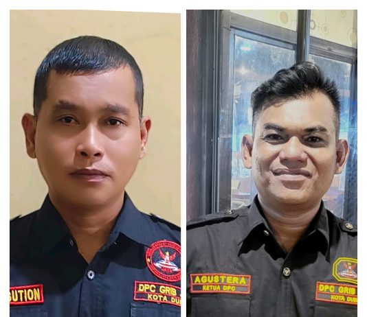 Ketua Agus Tera dan Sekretaris Muhammad Fitriansyah: Persiapan Kantor Baru DPC GRIB Jaya Dumai Sudah 50 Perse