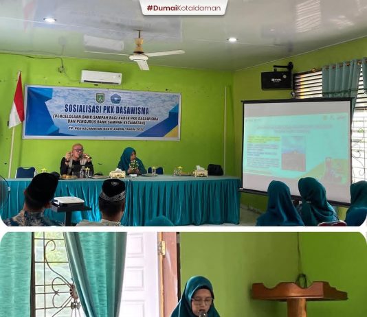 Kader Posyandu Bukit Kapur Dapat Sosialisasi dan Pembinaan Bank Sampah dari DLH Dumai