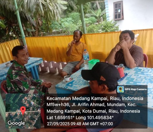 Cegah Karhutla, Sertu Ramli Laksanakan Patroli dan Edukasi Warga di Kecamatan Medang Kampai