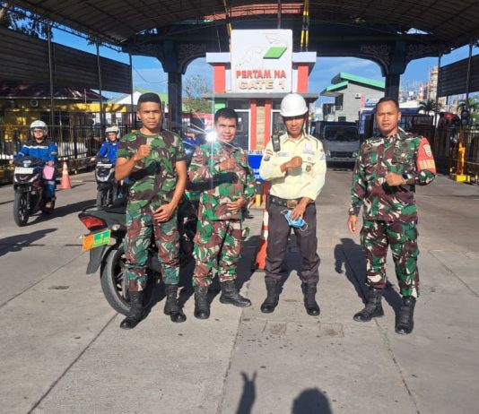 Sertu Mahyudin Pimpin Patroli Harkamtibmas Kodim 0320 Dumai di Kawasan Strategis