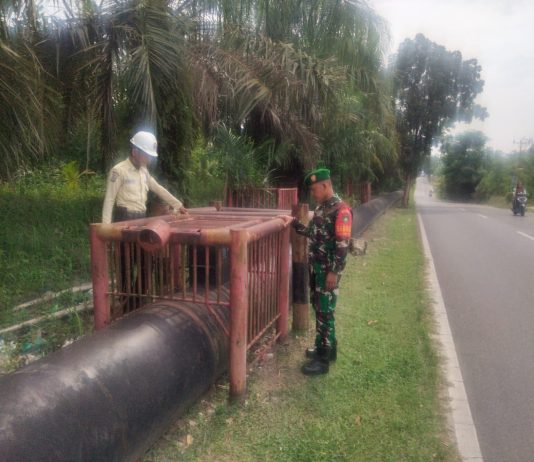 Koramil 01/Dumai dan Security PT PHR Sosialisasikan Larangan Berjualan di Sepanjang Jalur Pipa Minyak