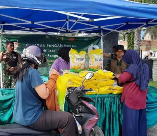 Gerakan Pangan Murah Kodim 0320 Dumai Disambut Antusias Masyarakat