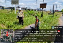 Wujud Sinergi TNI dan PHR, Babinsa Koramil 02/BK Lakukan Patroli Keamanan Jalur Pipa Minyak