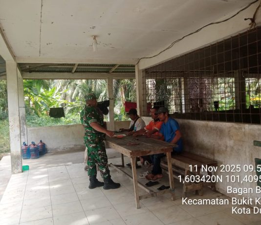 TNI Koramil 02/Bukit Kapur Intensifkan Patroli Karhutla di Wilayah Bagan Besar