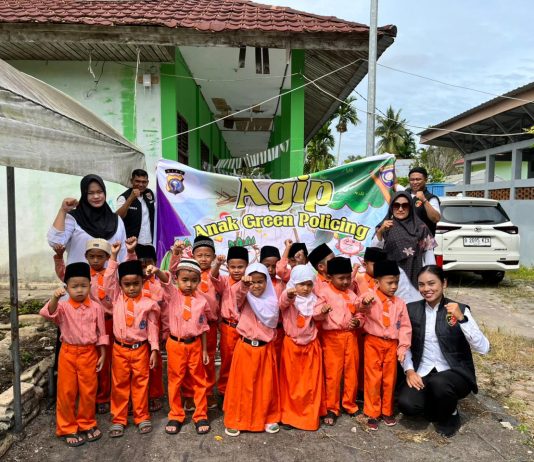 Polres Dumai Tanamkan Kecintaan Lingkungan Sejak Dini Melalui Program Green Policing di TK Al-Amin