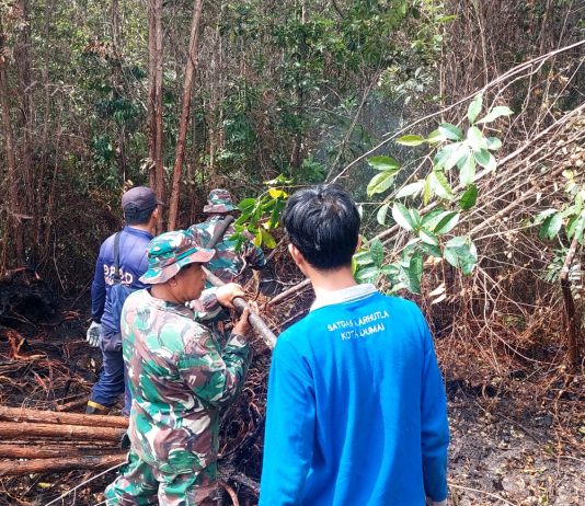Kodim 0320/Dumai Intensifkan Pendinginan Pasca Turunnya Titik Api di Wilayah Rawan Karhutla