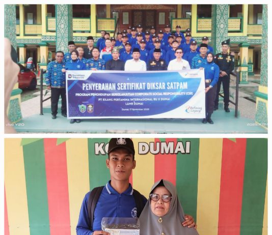 “Bangga Anak Saya Pulang Membawa Sertifikat”: Haru Ibu Elvi di Acara Penyerahan Sertifikat Diksar Satpam PT KPI RU II Dumai