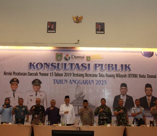 Kodim 0320/Dumai Hadiri Konsultasi Publik Revisi Perda RTRW Kota Dumai TA 2025