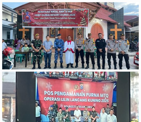 Dandenarhanud 004/WSBY Mayor Agum Gumilar Bersama Kapolres Dumai Ikuti Zoom Meeting Kesiapan Sitkamtibmas Natal 2025