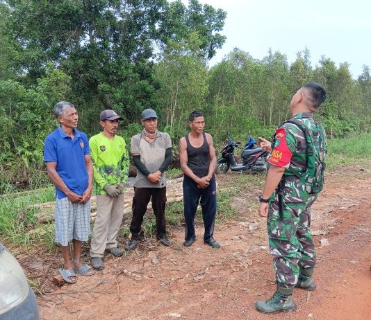 Kodim 0320/Dumai Intensifkan Patroli dan Edukasi Pencegahan Karhutla di Wilayah Guntung