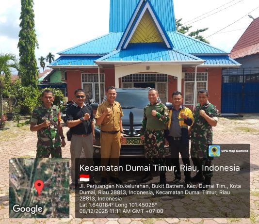 Dandim 0320/Dumai Tinjau Lokasi Pembangunan Kantor Depan Koramil Mandiri Permanen di Bukit Batrem