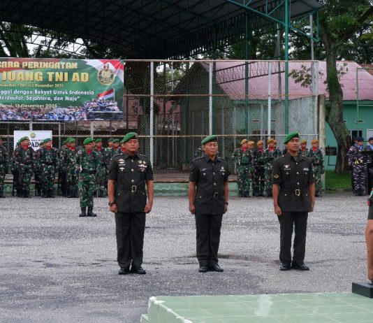 Upacara Hari Juang TNI AD ke-80, Kodim 0320/Dumai Teguhkan Profesionalisme Prajurit Bersama Rakyat