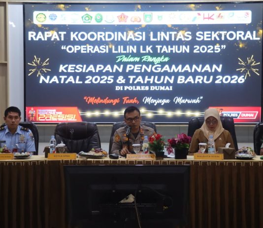 Dumai Gelar Rakor Lintas Sektoral, Siapkan Operasi Lilin Lancang Kuning untuk Natal-Natar