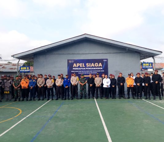 Kodim 0320/Dumai Ikuti Apel Gabungan Siaga Pengamanan Natal 2025 dan Tahun Baru 2026 di Rutan Dumai