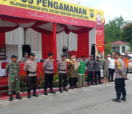 Babinsa Kodim 0320/Dumai Laksanakan Pengamanan Pos Pam Natal 2025 dan Tahun Baru 2026 di Pintu Tol Dumai–Pekanbaru