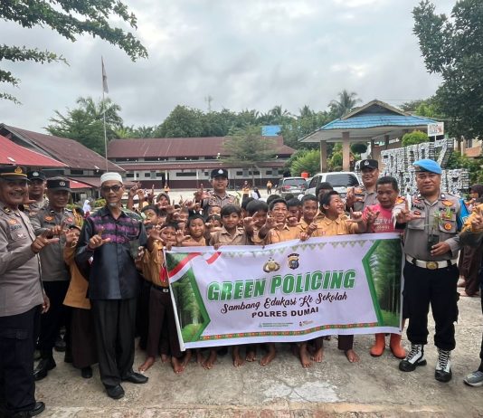 Polsek Bukit Kapur Sukses Menggelar Kegiatan Penanaman Pohon