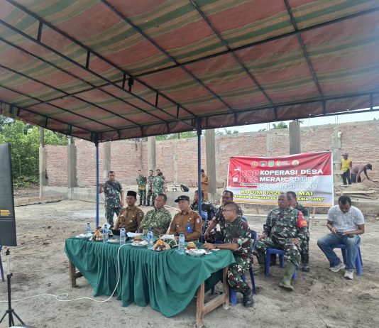 Kodim 0320/Dumai Ikuti Vidcon Evaluasi Percepatan Pembangunan Koperasi Merah Putih