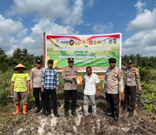 Polsek Bukit Kapur Laksanakan Penanaman Jagung Pipil Kuartal I Dukung Swasembada Pangan 2026