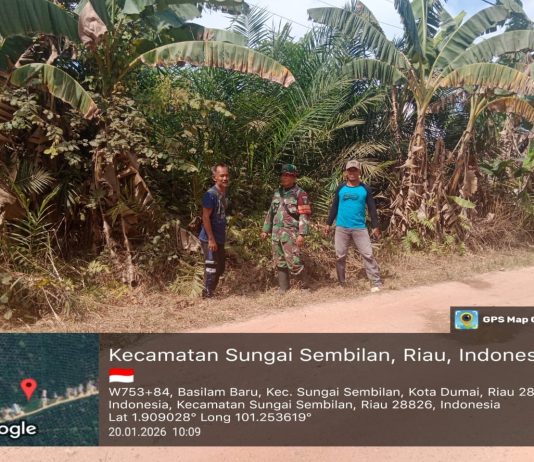 Babinsa Koramil 03/Sungai Sembilan Gelar Komsos di Basilam Baru, Situasi Aman dan Kondusif