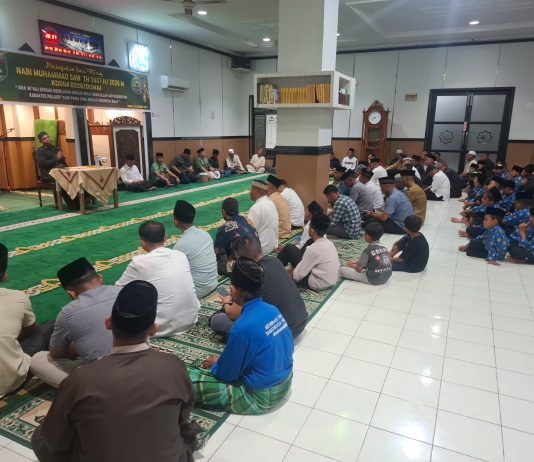 Kodim 0320/Dumai Gelar Peringatan Isra’ Mi’raj Nabi Muhammad SAW 1446 H di Masjid Al Firman