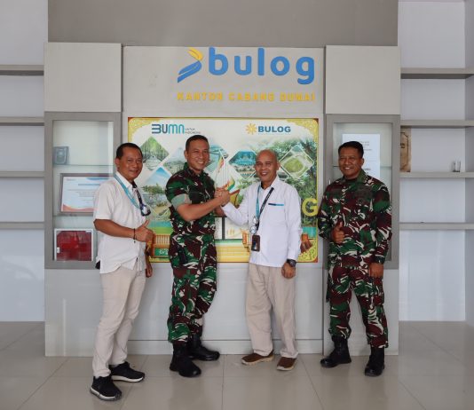 Komandan Kodim 0320/Dumai Menjalin silaturahmi/sinergitas dengan bulog.