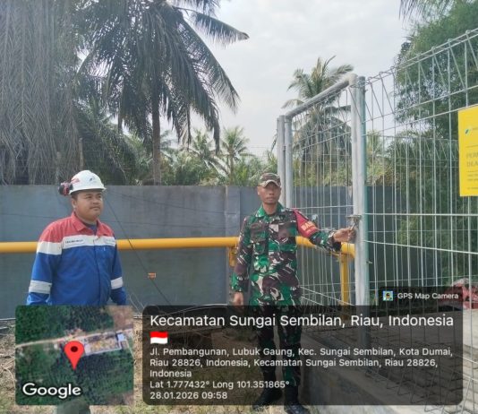Babinsa Koramil 03/SS Perkuat Binter Lewat Patroli dan Pengawasan Objek Vital di Lubuk Gaung