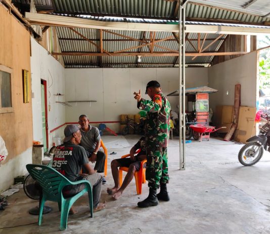Tim Patroli SKK Migas Koramil 02/Bukit Kapur Amankan Jalur Pipa Minyak di Bagan Besar
