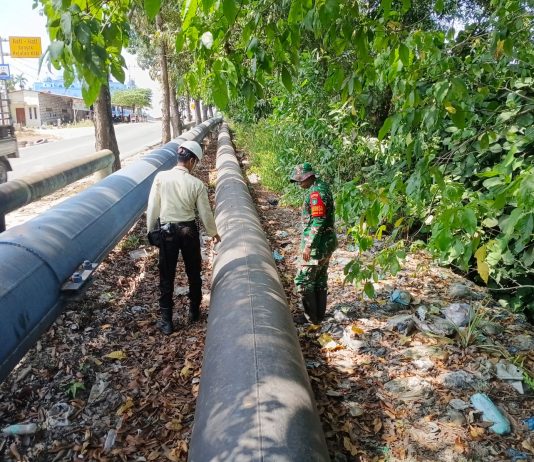 Tim Gabungan SKK Migas dan Koramil 01/Dumai Patroli Amankan Jalur Pipa Minyak