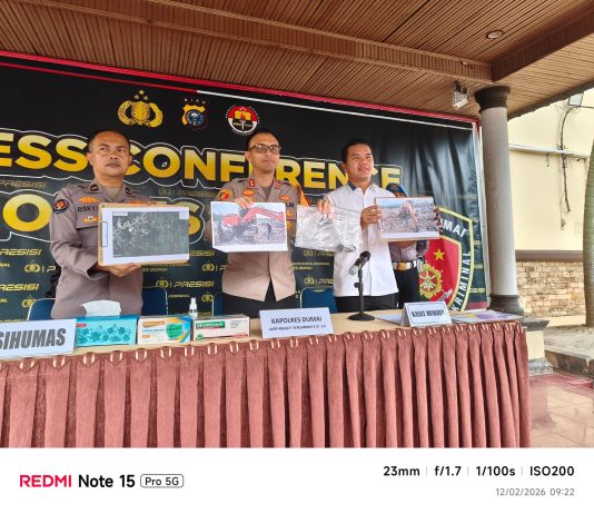 Polres Dumai Amankan Dua Pelaku Perambahan Hutan di Kawasan Taman Wisata Alam Sungai Mesjid