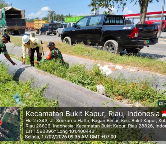 Patroli Jalur Pipa Minyak Diperkuat, Koramil 02/BK Jaga Objek Vital Nasional di Dumai