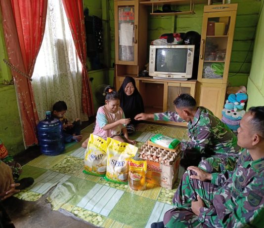 Wujud Kepedulian Kodim 0320 Dumai, Bantu Anak Yatim Piatu di Bukit Kayu Kapur