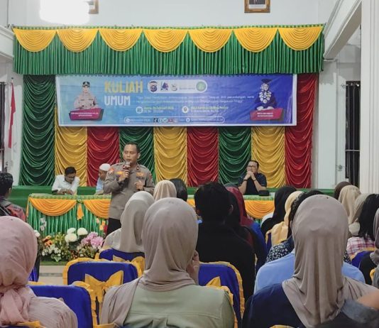 Polres Dumai Gelar Kuliah Umum di ITB Riau Pesisir, Tekankan Tiga Dosa Pendidikan dan Gerakan Anti Narkoba