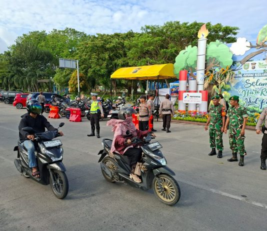 Sinergi TNI-Polri, Personel Kodim Dumai Amankan Posyan Islamic Center Dumai
