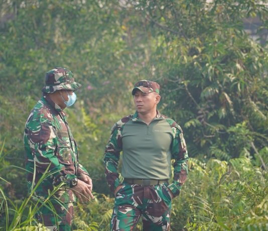 Karhutla Dumai Belum Padam, Dandim Turun Langsung ke Lokasi