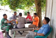 Koramil 02/Bukit Kapur Pererat Sinergi dengan Masyarakat Lewat Komsos di Gurun Panjang