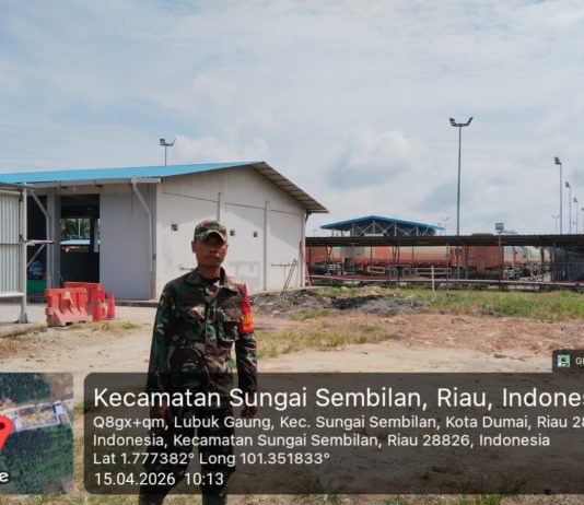 Babinsa Koramil 03/Sungai Sembilan Perkuat Pengawasan dan Sinergi dengan Perusahaan di Lubuk Gaung