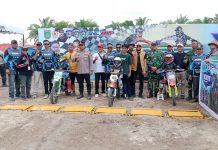 TNI Dukung Kejuaraan Grasstrack & Motocross KKAT 1 Dumai Berjalan Lancar