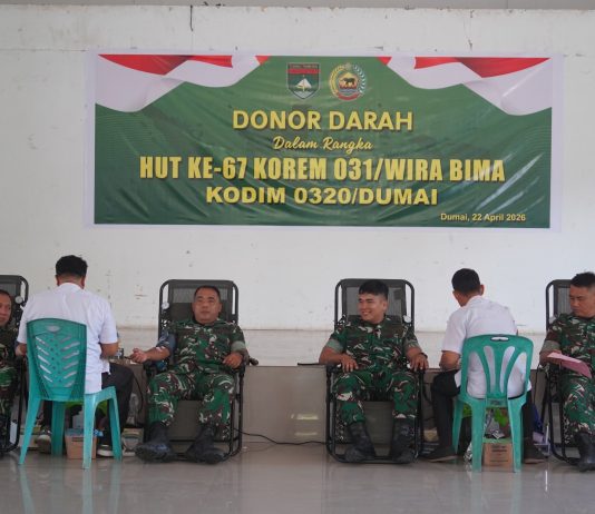 Dandim Dumai Pimpin Donor Darah, Wujud Kepedulian TNI untuk Masyarakat