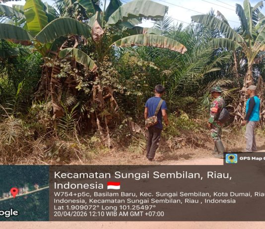 Babinsa Sungai Sembilan Gencarkan Patroli dan Sosialisasi Cegah Karhutla di Sungai Geniot
