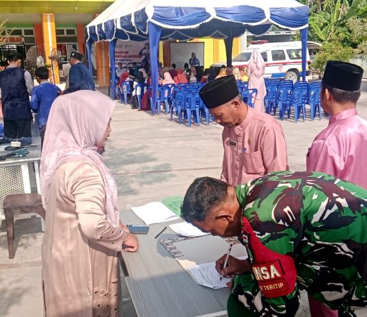 Babinsa Hadiri Kegiatan Germas di Sungai Sembilan, Dukung Peningkatan Kesadaran Hidup Sehat Masyarakat