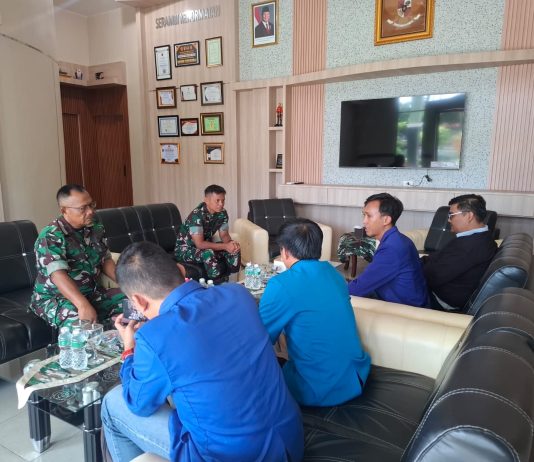 PMII Kota Dumai Silaturahmi ke Kodim 0320/Dumai, Perkuat Sinergi TNI dan Mahasiswa