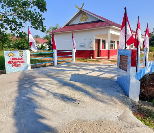Progres Pembangunan Jembatan Merah Putih Presisi Polres Dumai
