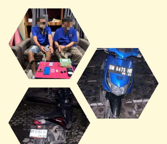 Polres Dumai Perang Melawan Narkoba, Dua Pemuja Shabu Diamankan Bersama Sejumlah Barang Bukti