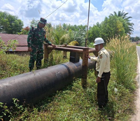 Koramil 01/Dumai dan PT Pertamina Hulu Rokan Perkuat Pengamanan Jalur Pipa Minyak