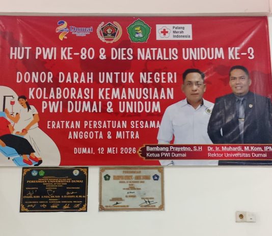 Besok, PWI Dumai dan Unidum Gelar Seminar Jurnalistik dan Donor Darah
