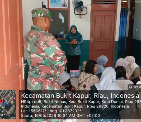 Babinsa Kelurahan Bagan Besar Dampingi Kegiatan Posyandu Kantong Semar, Warga Antusias Ikuti Pelayanan Kesehatan Balita, Ibu Hamil dan Lansia